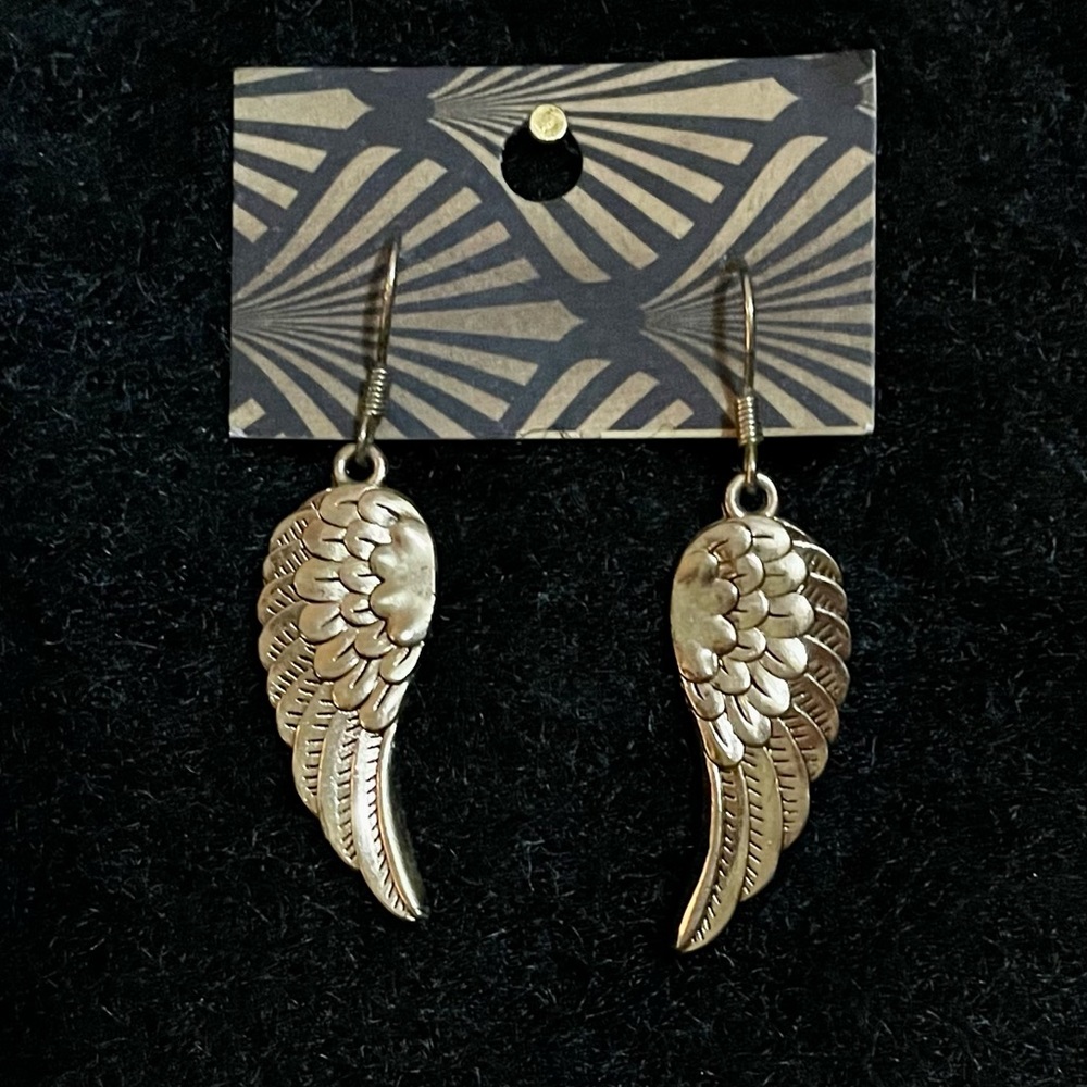 Silver Angel Wing Earrings